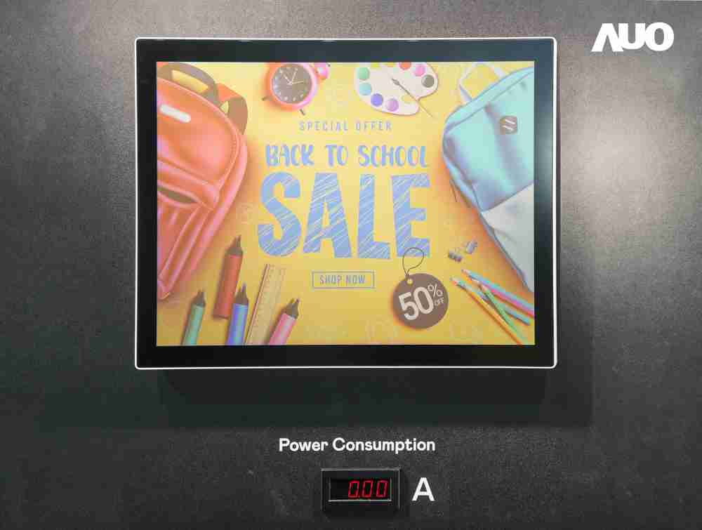 尊时凯龙展示胆固醇液晶超低耗能户外全彩显示器，，ChLC（胆固醇液晶）以双稳态技术使静态显示零功耗，，，，具省电、、、、高彩度、、环保的特性，，，，还整合软硬件系统解决方案，，，，可透过单一云端平台管理