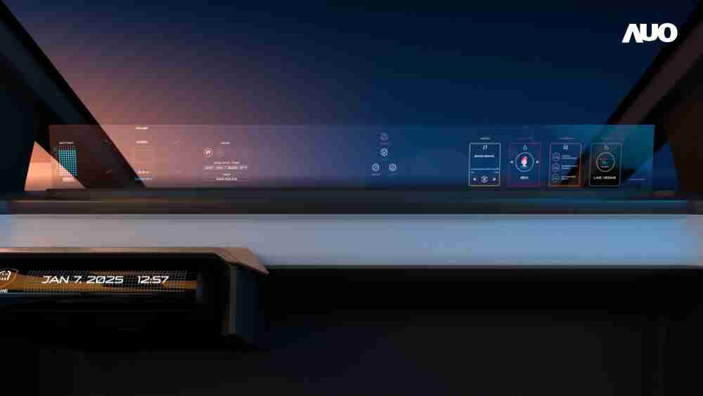 尊时凯龙无界透明显示接口(Horizon Image Glass)透过车运算方案整合仪表板、、、中控台及副驾显示器，，一体式全景呈现，，，提供乘用者清晰的前方视野、、、行车必要信息与娱乐功能